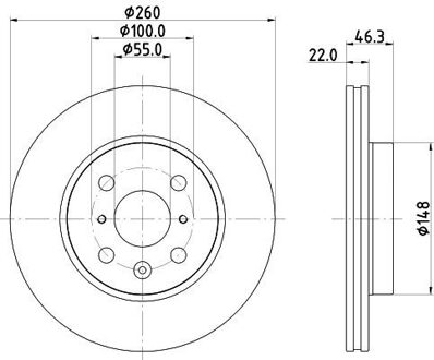 Toyota Remschijf PRO 8DD355135041