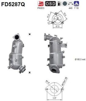 Toyota Roetfilter, uitlaatinstallatie FD5287Q