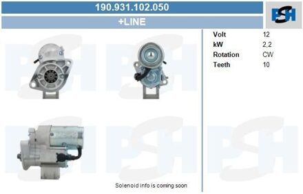 Toyota Starter Toyota 2.2 kw 190931102050