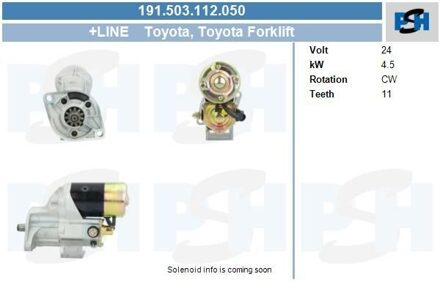 Toyota Startmotor Toyota 4.5 kw 191503112050