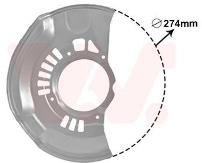 Toyota stofschild voor r 5308372