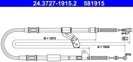 Toyota Trekkabel, parkeerrem 24372719152
