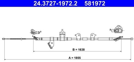 Toyota Trekkabel, parkeerrem 24372719722