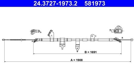 Toyota Trekkabel, parkeerrem 24372719732
