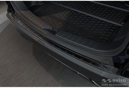 Toyota Zwart RVS Bumper beschermer passend voor Toyota Corolla Cross 2022- 'Ribs' AV245284