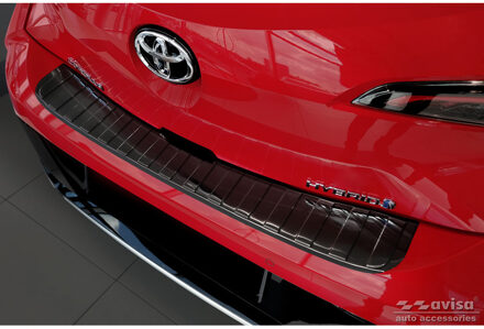 Toyota Zwart RVS Bumper beschermer passend voor Toyota Corolla XII HB 2019- (incl. GR-Sport) 'Ribs' AV245283