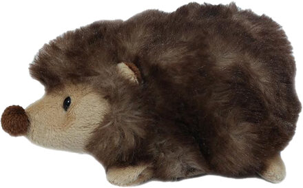 Toys Knuffeldier Egel - zachte pluche stof - bruin - kwaliteit knuffels - 15 cm - Knuffeldier