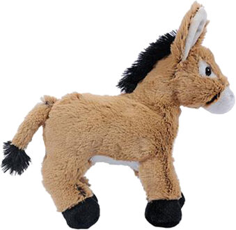 Toys Knuffeldier Ezel - pluche stof - premium kwaliteit knuffels - lichtbruin - 24 cm - Knuffel boederijdieren