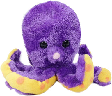 Toys Knuffeldier Inktvis/octopus - zachte pluche stof - premium kwaliteit knuffels - paars - 12 cm - Knuffel zeedier