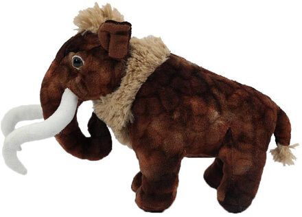 Toys Knuffeldier Mammoet - zachte pluche stof - bruin - kwaliteit knuffels - 30 cm - Knuffeldier