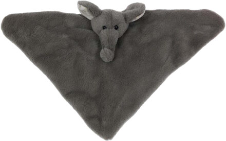 Toys Knuffeldier Olifant - zachte pluche stof - tuttel/knuffeldoekje - grijs - 45 cm - Knuffeldoek