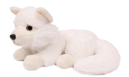 Toys Knuffeldier Poolvos - wit - zachte pluche stof - premium kwaliteit knuffels - 20 cm - Knuffel bosdieren