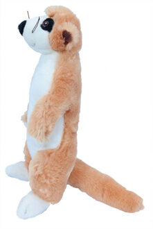 Toys Knuffeldier Stokstaartje - zachte pluche stof - beige - kwaliteit knuffels - 20 cm - Knuffeldier