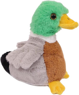 Toys Knuffeldier Wilde Eend - zachte pluche stof - kleurenmix - kwaliteit knuffels - 16 cm - Knuffeldier Multikleur