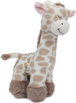 Toysknuffeldier Giraffe - zachte pluche stof - lichtbruin - kwaliteit knuffels - 28 cm - Knuffeldier