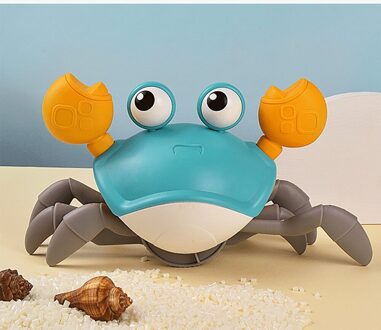 Toytime Grijp Deze Krab! Oplaadbare Obstakel Inductie Kruipen Krab Kinderen Elektrische Automatische Inductie Krab Speelgoed Dieren blauw
