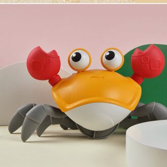 Toytime Grijp Deze Krab! Oplaadbare Obstakel Inductie Kruipen Krab Kinderen Elektrische Automatische Inductie Krab Speelgoed Dieren geel