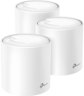 TP-Link Deco X20 AX1800 dual-band WiFi 6 Mesh Systeem (3-pack) Mesh router Wit