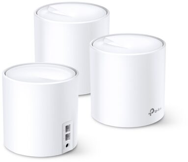 TP-Link Deco X60 AX5400 dual-band WiFi 6 Mesh Systeem (3-pack) Mesh router Wit