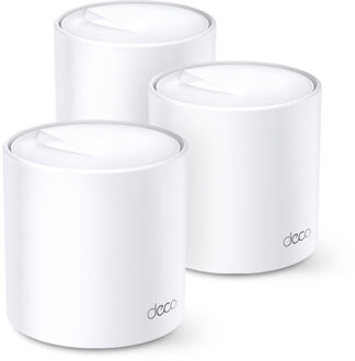 TP-Link Deco X60 AX5400 dual-band WiFi 6 Mesh Systeem (3-pack) Mesh router Wit