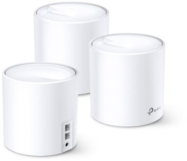 TP-Link Deco X60 WiFi 6 Mesh Systeem (3-pack) Mesh router Wit