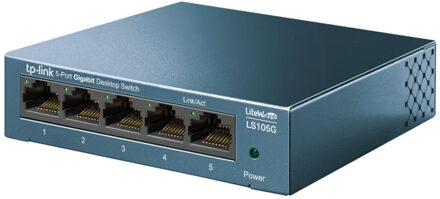 TP-Link netwerk switch 5 poorten LS105G (Blauw)