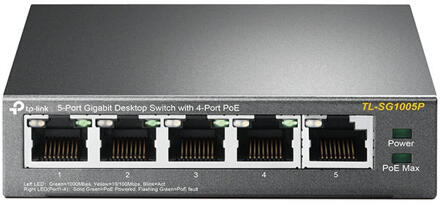 TP-Link TL-SG1005P Switch Zwart