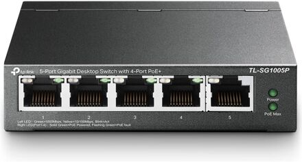 TP-Link TL-SG1005P Switch Zwart