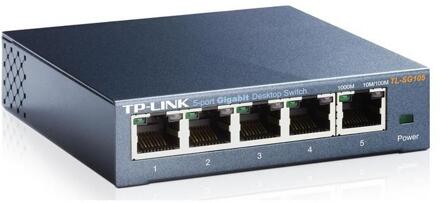 TP-Link TL-SG105 5-Port 10/100/1000Mbps Desktop Switch Switch Zwart
