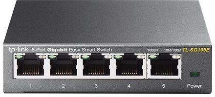 TP-Link TL-SG105E 5-Port Gigabit Easy Smart Switch Switch Zwart