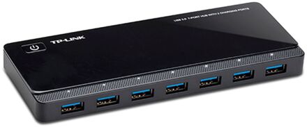 TP-Link UH720 USB 3.0 7-poorts hub met 2 oplaadpoorten USB Hub Zwart