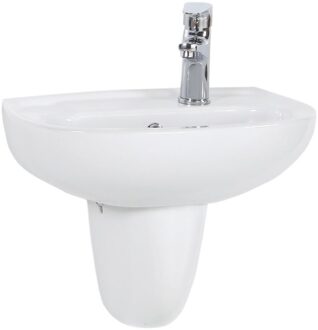 TP030   KERAMISCHE WASTAFEL CREAVIT MET KRAANGAT  CREAVIT LAVABO CERAMIQUE AVEC TROU DE ROBINETTERIE