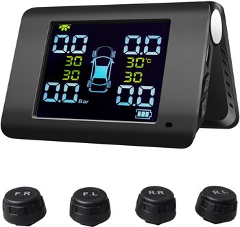 Tpms Zonne-energie Tpms Auto Bandenspanning Alarm 90 Verstelbare Monitor Auto Security System Tyre Pressure Temperatuur Waarschuwing type 1