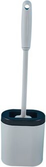 Tpr Wc Borstel Houder Sets Wc Huishoudelijke Vloerstaande Zachte Siliconen Bristle Head Badkamer Schoonmaken Accessoires P1 grijs