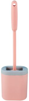 Tpr Wc Borstel Houder Sets Wc Huishoudelijke Vloerstaande Zachte Siliconen Bristle Head Badkamer Schoonmaken Accessoires P1 roze