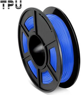 Tpu 3D Filament Flexibele Gele Kleur Filamenten 0.5Kg 1.75Mm Dimensionale Nauwkeurigheid 0.02Mm Geen Bubble Kleurrijke Afdrukken Materiaal TPU blauw-0.5kg