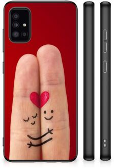 TPU Bumper Super als Valentijnscadeau Samsung Galaxy A51 GSM Hoesje met Zwarte rand Liefde