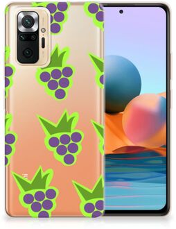 TPU Bumper Xiaomi Redmi Note 10 Pro Smartphone Hoesje Doorzichtig Druiven