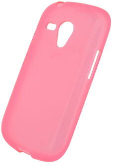 TPU Case Deluxe Pink Transparant Samsung Galaxy SIII mini I8190