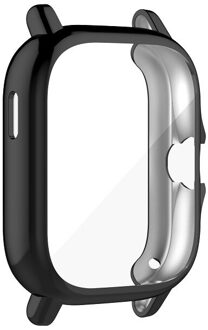 Tpu Case Voor Xiaomi Amazfit Gts 2 Volledige Cover Screen Protector Film Horloge Case Plating Frame Voor Amazfit GTS2 Shell case zwart