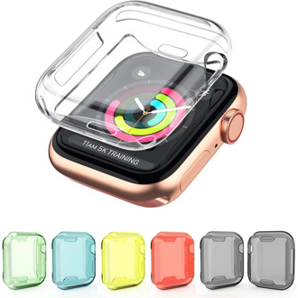 TPU cover For Apple Watch Series 4 case 44 mm/40mm 360 Full Soft Clear Protective Case Screen protector bumper watch Accessories