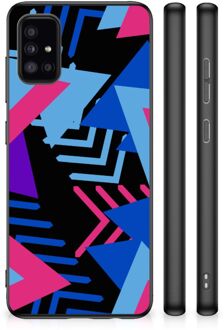 TPU Gripcase Samsung Galaxy A51 Smartphone Hoesje met Zwarte rand Funky Triangle