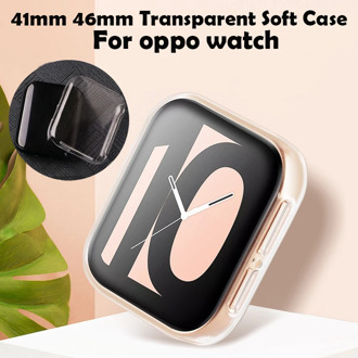 TPU Screen Case For OPPO Watch 41mm 46mm Soft Protector Clear Cover For OPPO Watch 41mm 46mm Full Coverage Protection