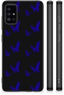 TPU Silicone Hoesje Samsung Galaxy A51 Telefoonhoesje met Zwarte rand Vlinder Patroon