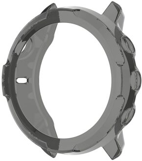 Tpu Smart Horloge Armband Case Behuizing Frame Voor Suunto 7 Vervanging Transparante Beschermende Cover Shell Protector zwart