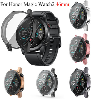 TPU Watch Case Full Cover Protective Shell Plating Screen Protector Case for Honor Magic Watch 2 46mm Smart Watch Accessories