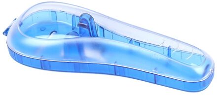 Tpxckz Mannen Razor Case Draagbare Reizen Handleiding Scheermes Trimmer Opbergdoos Scheren Machine Container Protector Voor Qshave Proglide blauw