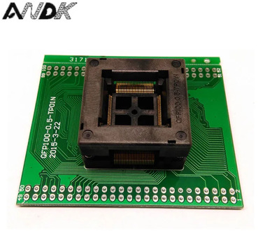 TQFP100 FQFP100 QFP100 to DIP100 Programming Socket OTQ-100-0.5-09 Pitch 0.5mm IC Body Size 14x14mm Test Adapter