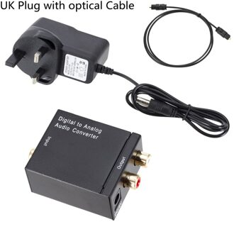 Tqqlss Digitaal Naar Analoog Audio Converter Optical Fiber Toslink Coaxiale Signaal Naar Rca R/L Audio Decoder Spdif Atv dac Versterker UK