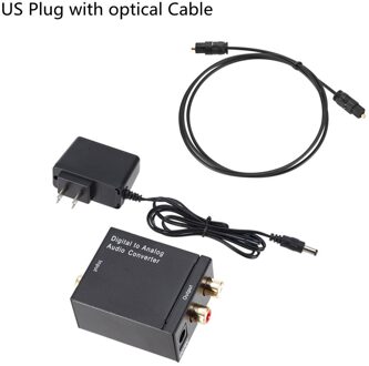 Tqqlss Digitaal Naar Analoog Audio Converter Optical Fiber Toslink Coaxiale Signaal Naar Rca R/L Audio Decoder Spdif Atv dac Versterker US